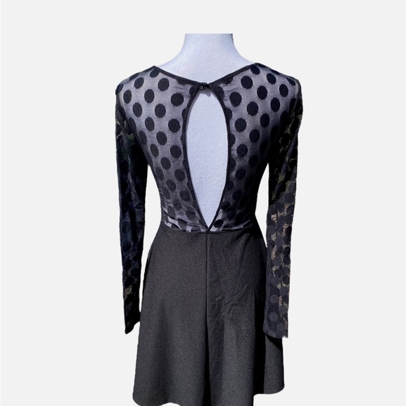 Lulus Long Sleeve Black Polka Dot Women's Size Small - Picture 6 of 10